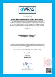 Butterfly Valve Wras VALVE WRAS